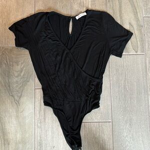Black Short Sleeve Bodysuit